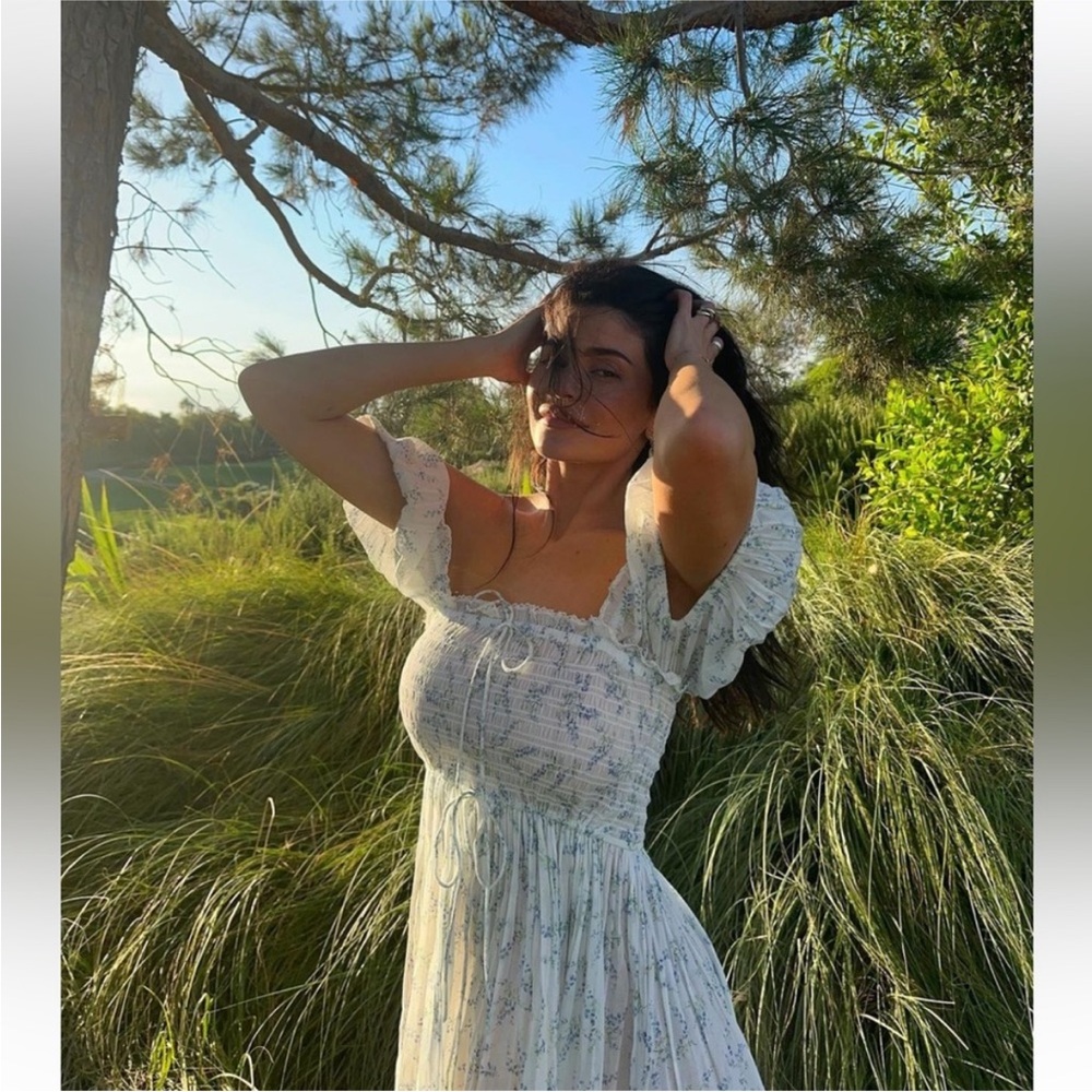 Doen Stanza dress in Blanc bluebell RARE